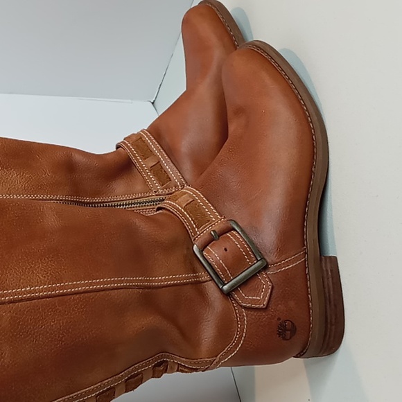 Timberland Savin Hill-Tall Leather Boots -w/ Zippers --British Tan - 7 women's - Picture 2 of 16